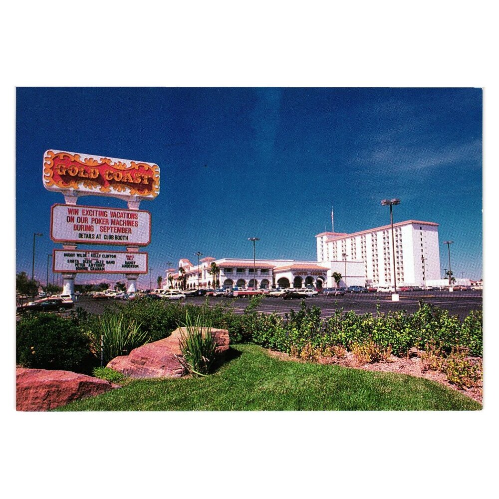 Gold Coast Casino Marquee Buddy Wilde Kelly Clinton Vintage Postcard Vacation